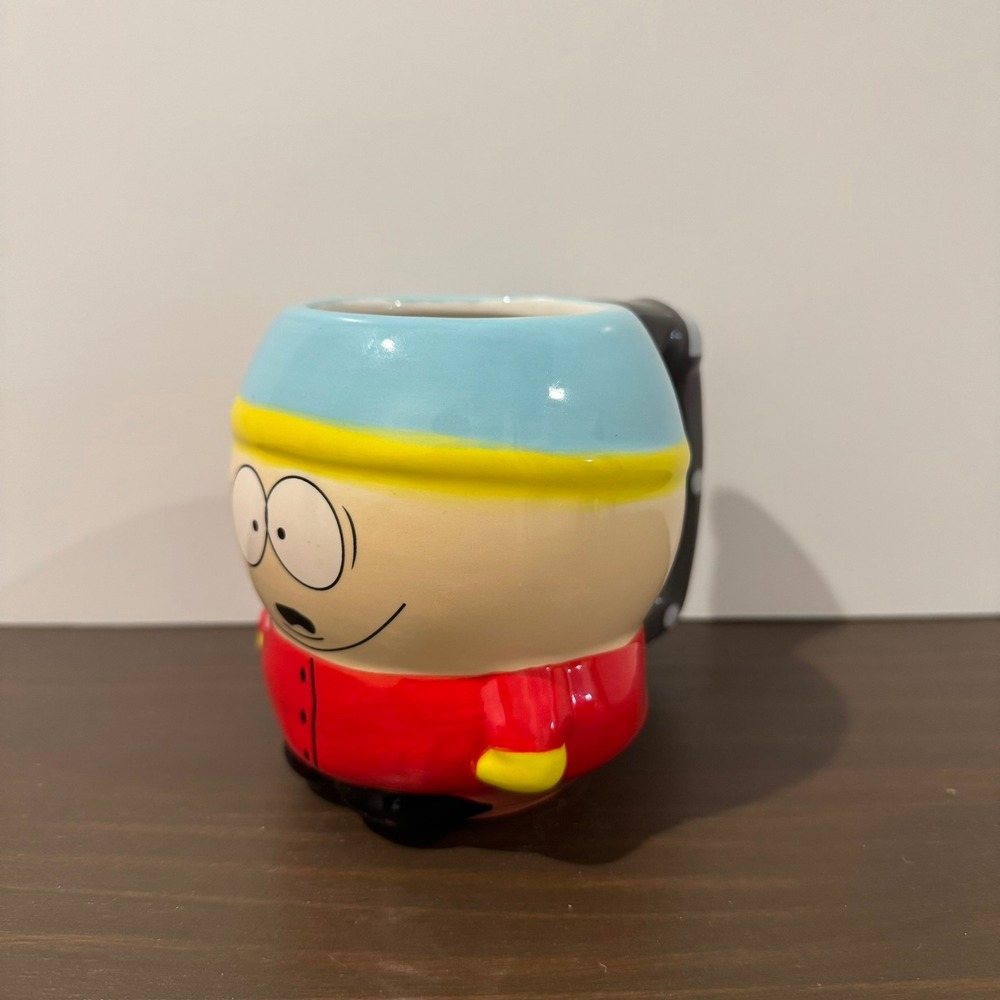 Zak Designs South Park Cartman 3D Molded Ceramic Mug 4" Coffee Cup Red Blue Hat - Picture 5 of 8